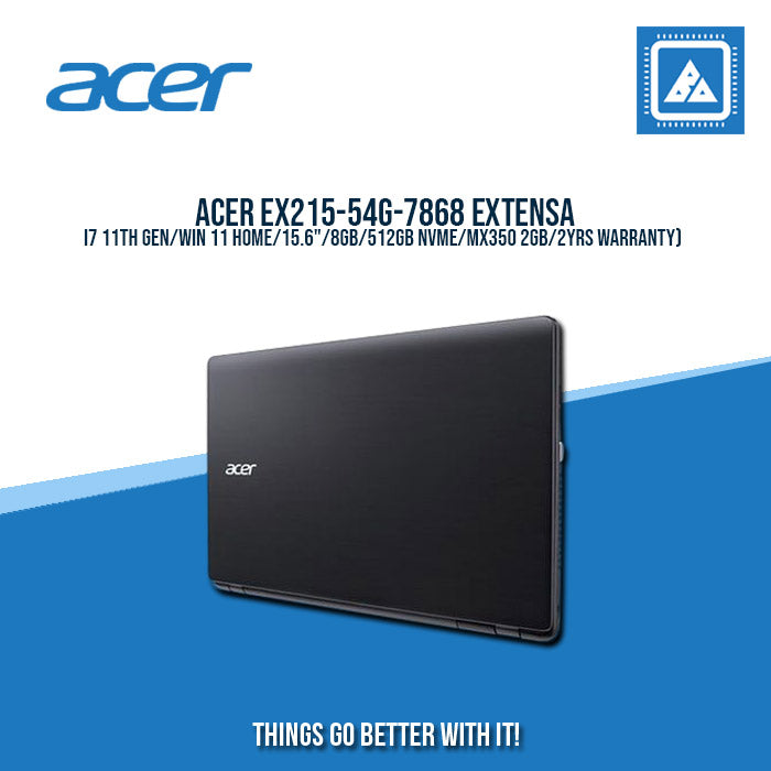 ACER EXTENSA 15 EX215-54G-7868 I7-1165G7/8GB/512GB NVME/MX350 2GB | BEST FOR STUDENTS AND FREELANCERS LAPTOP ACER EXTENSA 15 EX215-54G-7868 I7-1165G7/8GB/512GB NVME/MX350 2GB | BEST FOR STUDENTS AND FREELANCERS LAPTOP